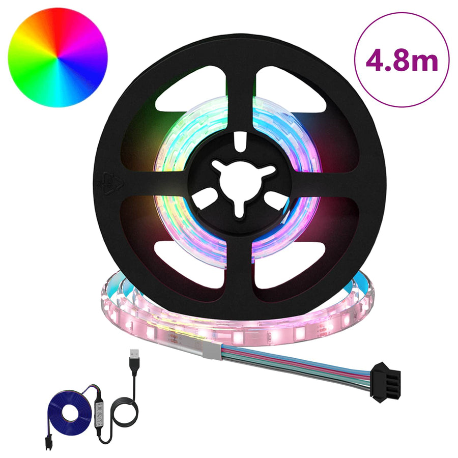 LED-strip 12 pcs Zwart en transparant 40 x 0,8 x 0,3 cm