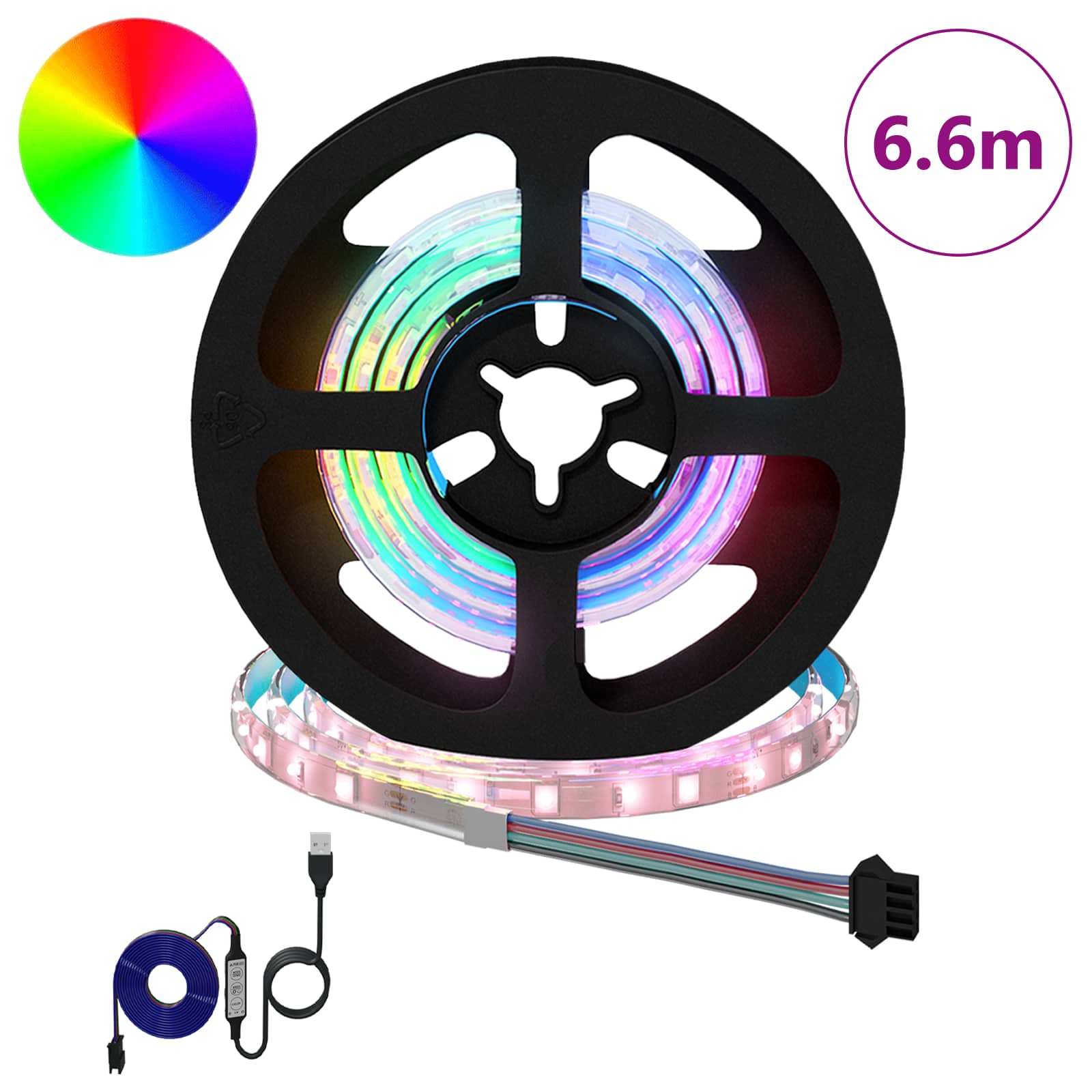 LED-strip 12 pcs Zwart en transparant 550 mm Koper en kunststof