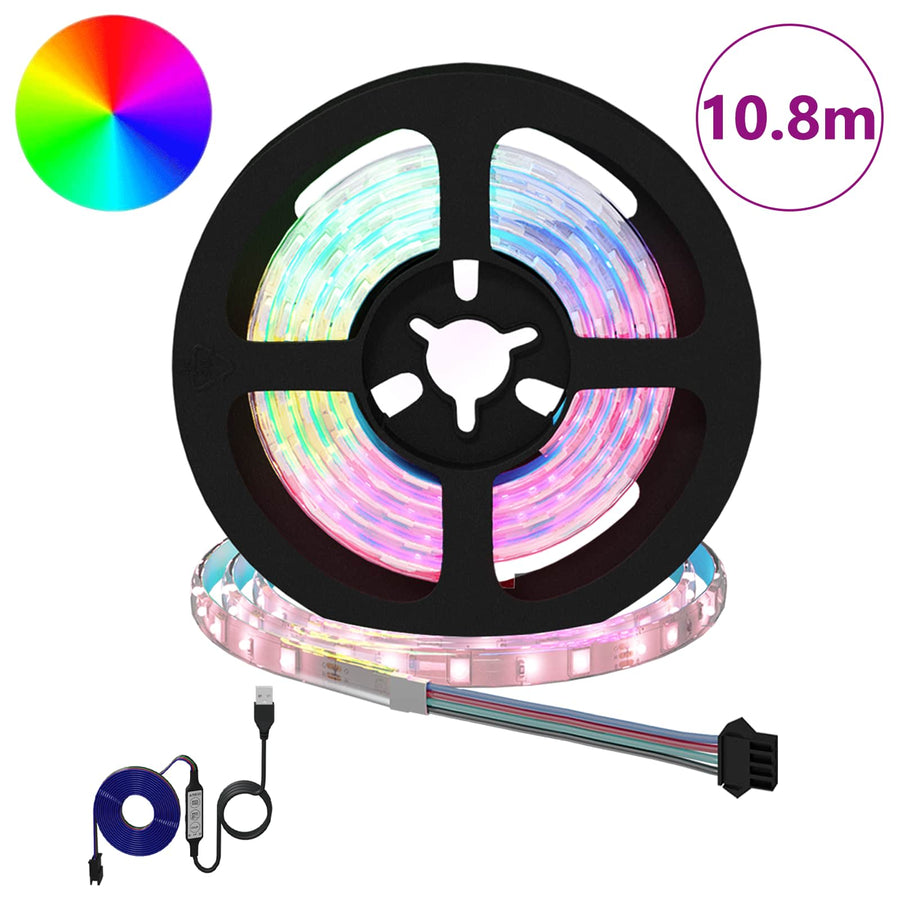 LED-strip 12 pcs Zwart en transparant 900 mm Koper en kunststof