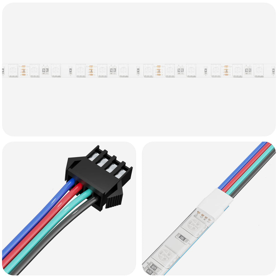 LED-strip 12 pcs Zwart en transparant 1300 mm