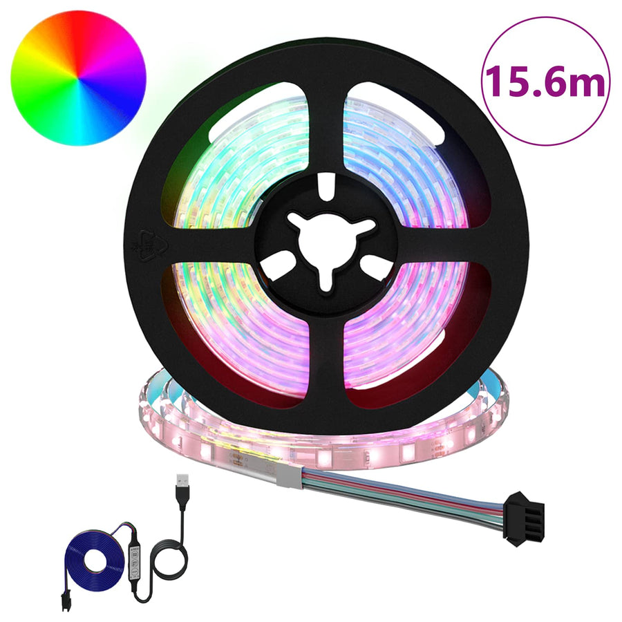 LED-strip 12 pcs Zwart en transparant 1300 mm