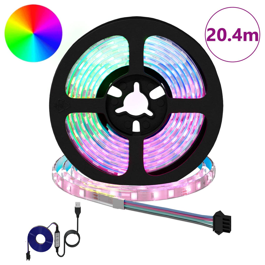 LED-strip 12 pcs Zwart en transparant 1700 mm
