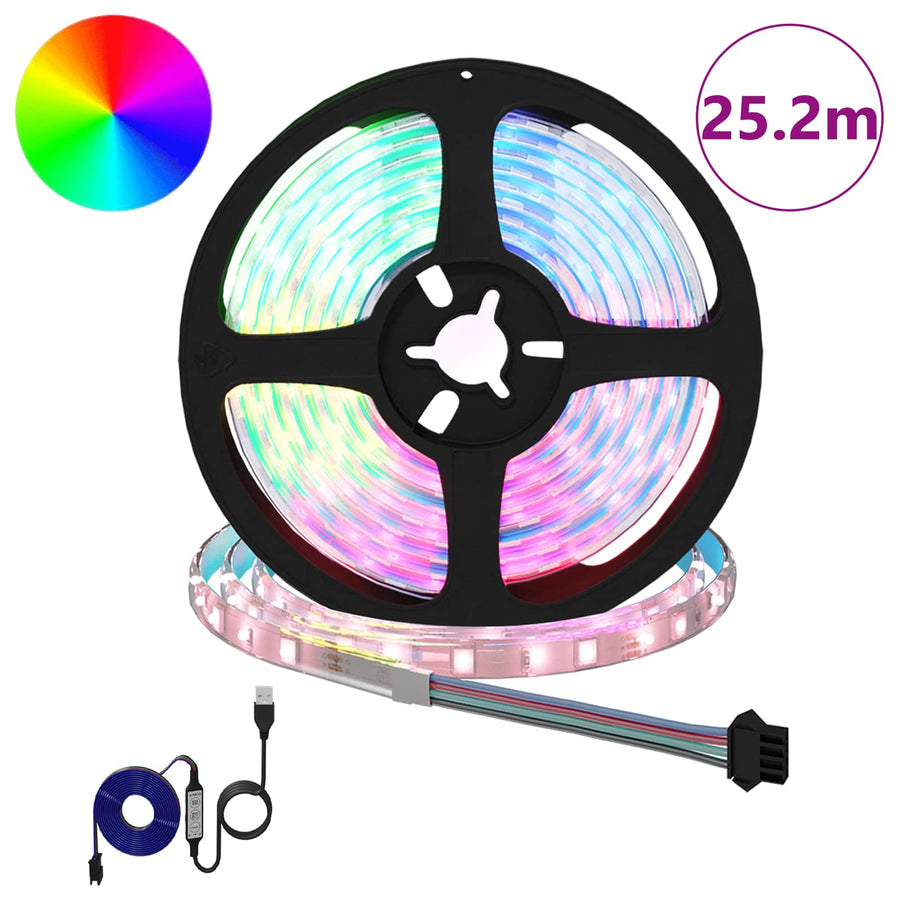LED-strip 12 pcs Zwart en transparant 2100 mm