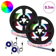 LED-strip 4 pcs Zwart en transparant 25 x 0,8 x 0,3 cm