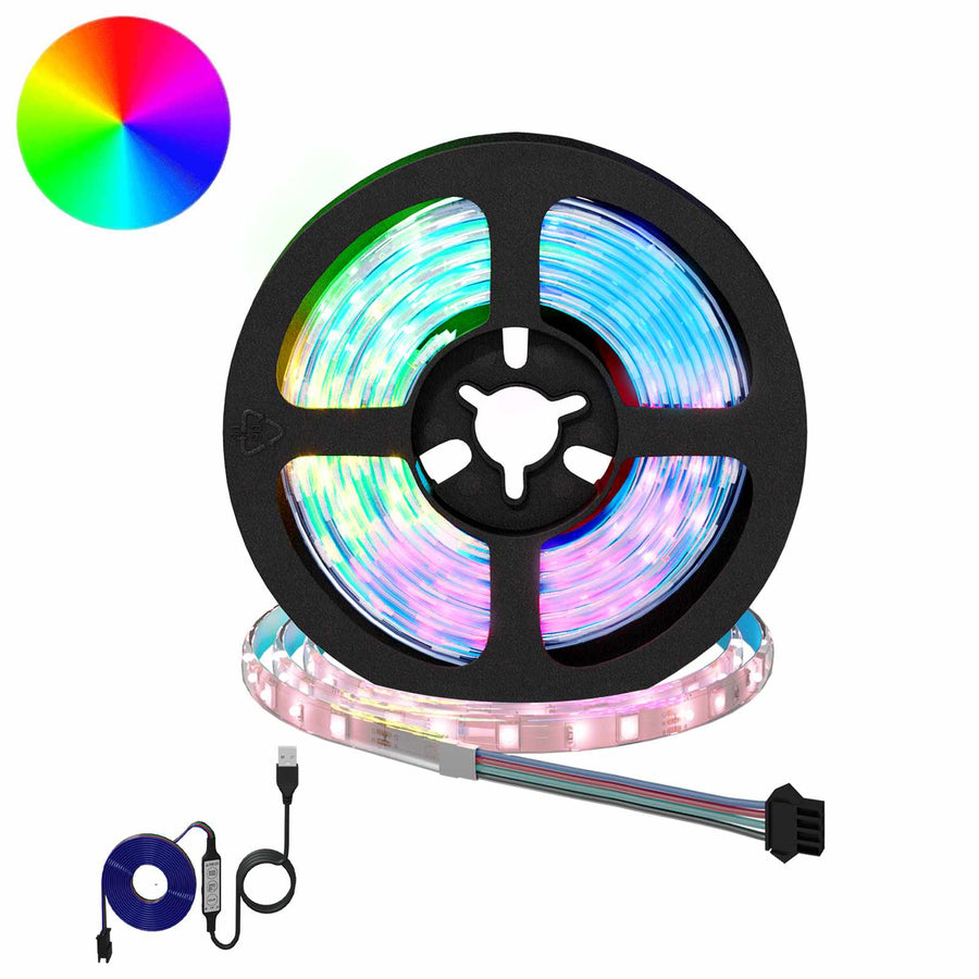 LED-strip 4 pcs Zwart en transparant 95 x 0,8 x 0,3 cm