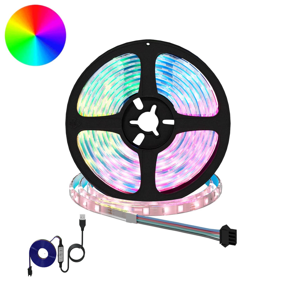 LED-strip 4 pcs Zwart en transparant 230 x 0,8 x 0,3 cm