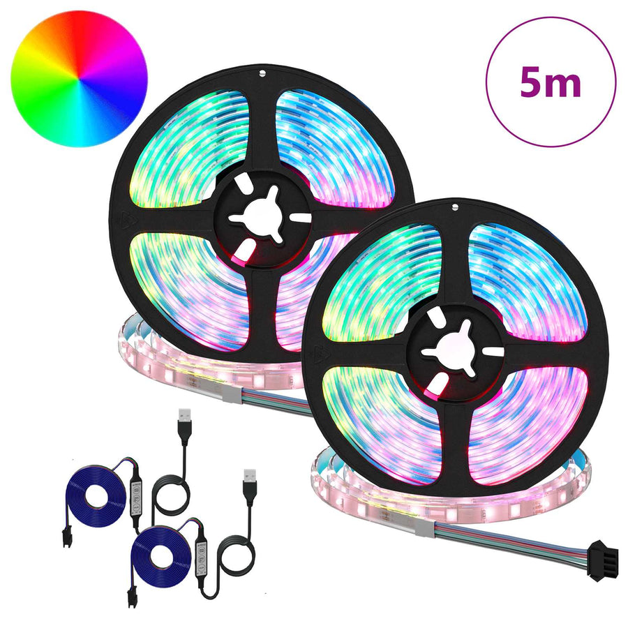 LED-strip 4 pcs Zwart en transparant 250 x 0,8 x 0,3 cm