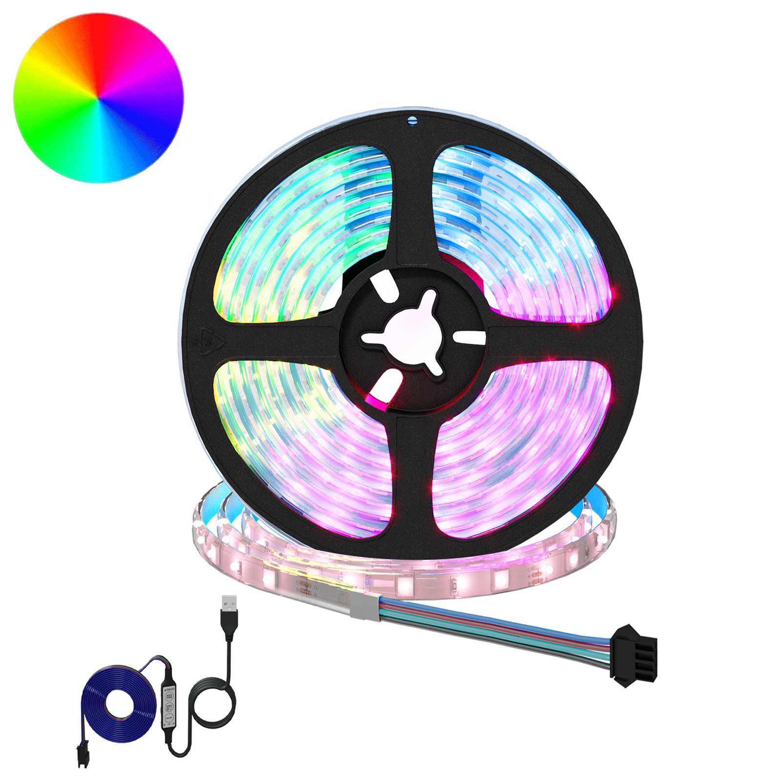 LED-strip 12 pcs Zwart en transparant 3000 mm