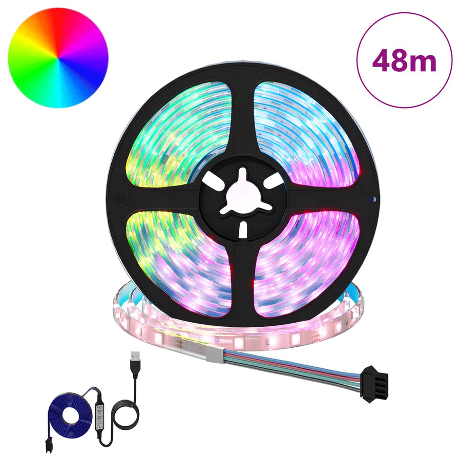 LED-strip 12 pcs Zwart en transparant 4000 mm