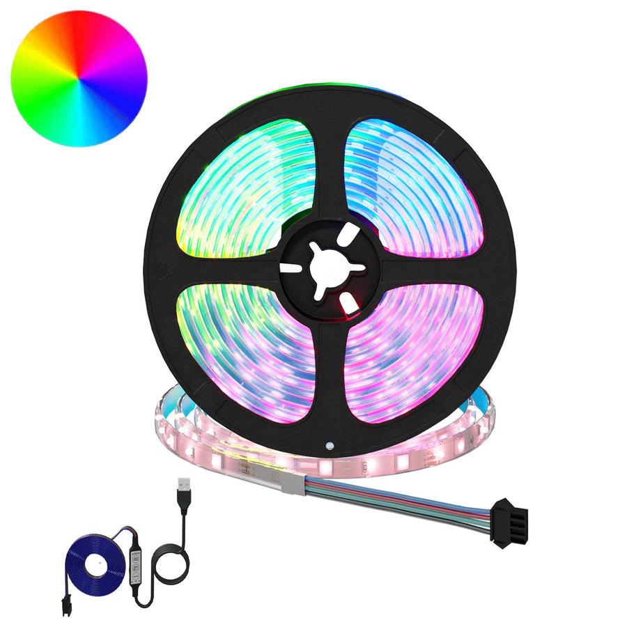 LED-strip 4 pcs Zwart en transparant 470 x 0,8 x 0,3 cm
