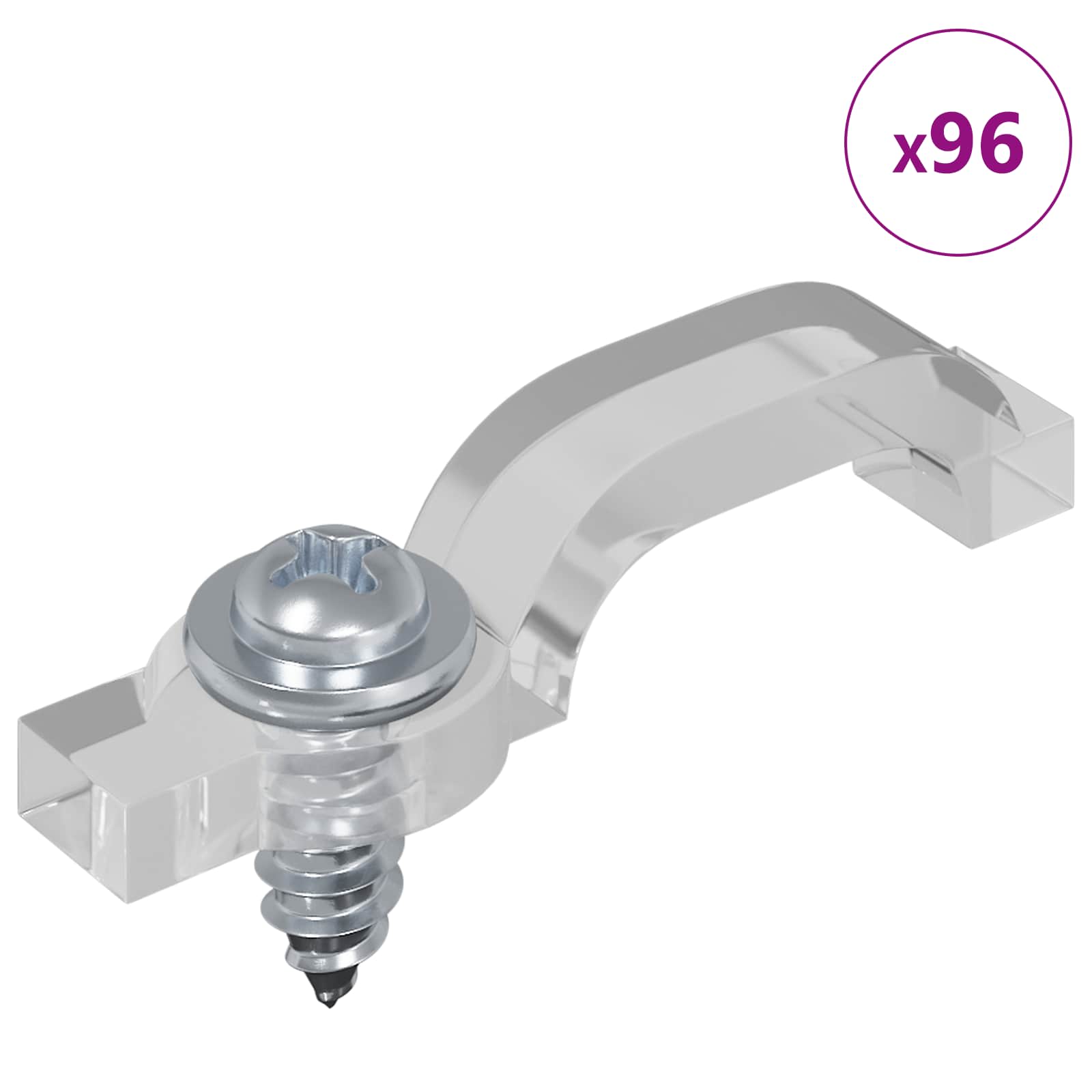 LED-strip 4 pcs Zwart en transparant 470 x 0,8 x 0,3 cm