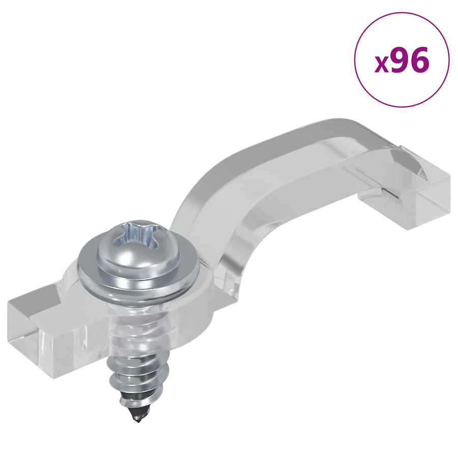 LED-strip 4 pcs Zwart en transparant 470 x 0,8 x 0,3 cm