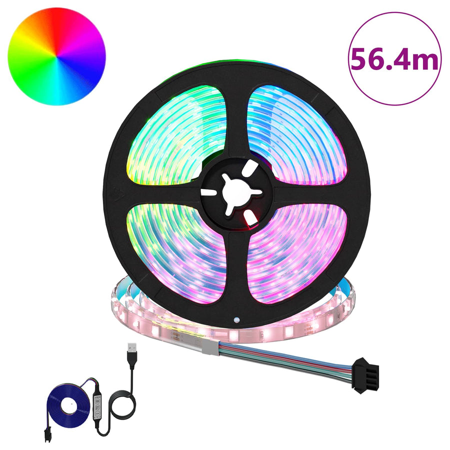 LED-strip 12 pcs Zwart en transparant 4700 mm