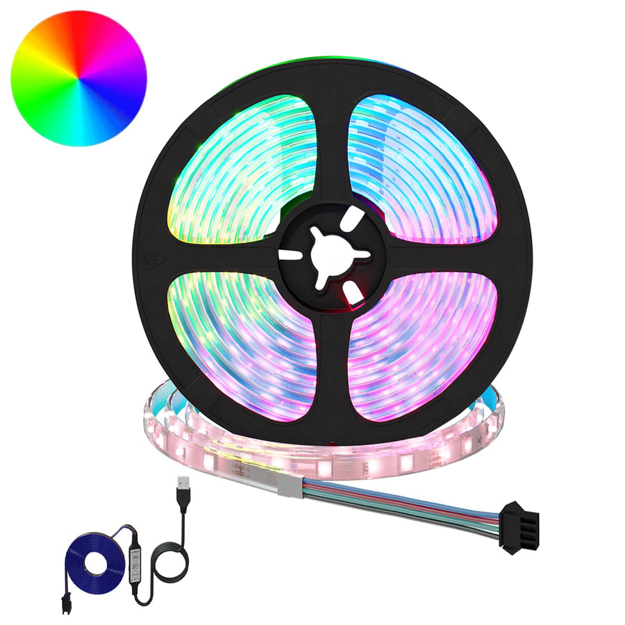 LED-strip 12 pcs Zwart en transparant 5500 mm