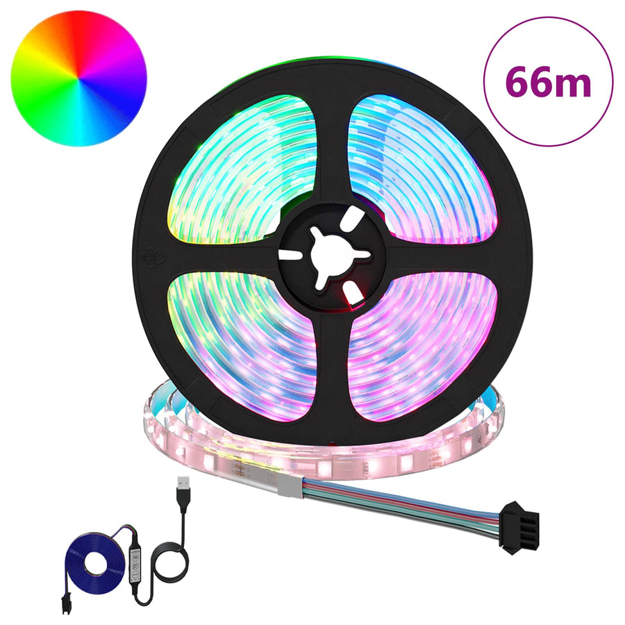 LED-strip 12 pcs Zwart en transparant 5500 mm