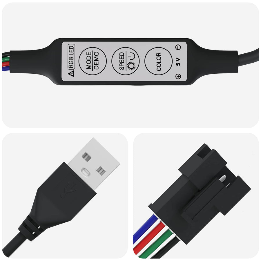 LED-strip 12 pcs Zwart en Wit 1745 mm Koper en kunststof