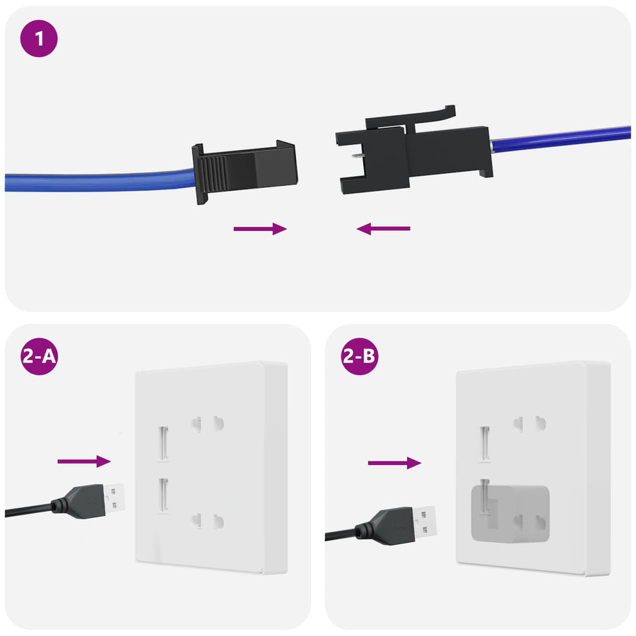 LED-strip 12 pcs Zwart en Wit 1745 mm Koper en kunststof