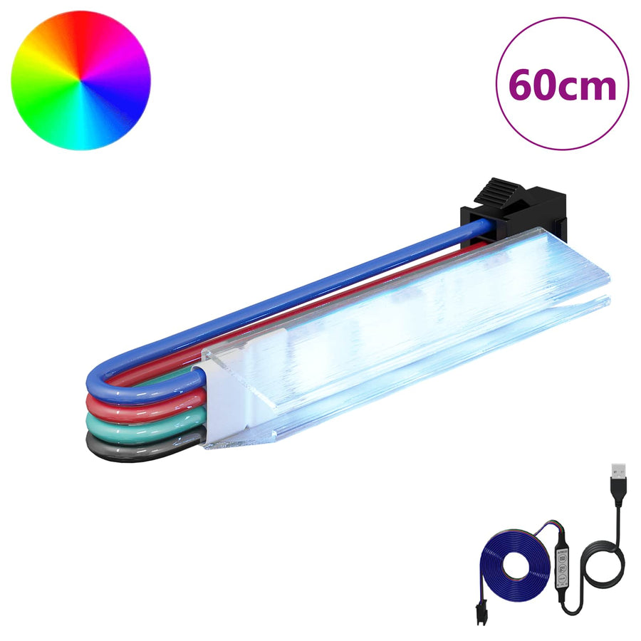 LED-strip 12 pcs Zwart en Wit 1745 mm Koper en kunststof