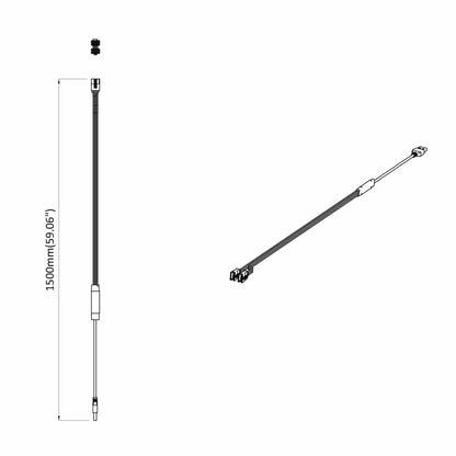 LED-strip 4 pcs Zwart en Multikleur 150 cm Koper en kunststof