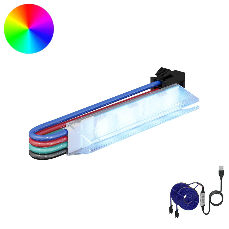LED-strip 12 pcs Zwart en Multikleur 1745 mm Koper en kunststof