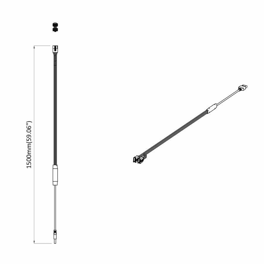 LED-strip 12 pcs Zwart en Multikleur 1745 mm Koper en kunststof