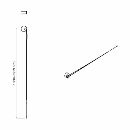 LED-strip 12 pcs Zwart en Multikleur 1745 mm Koper en kunststof