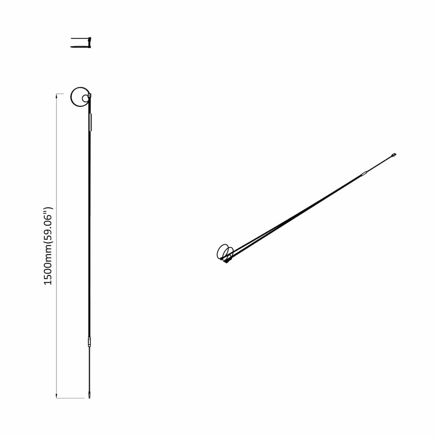 LED-strip 12 pcs Zwart en Multikleur 1745 mm Koper en kunststof