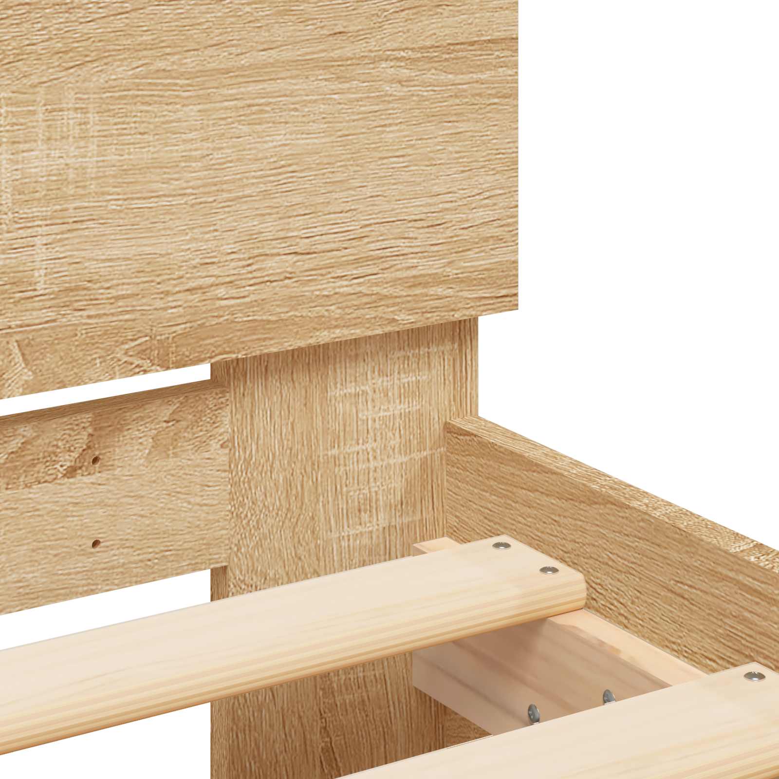 Bed Frame met LED Sonoma Eiken 80 x 200 cm Bewerkt hout