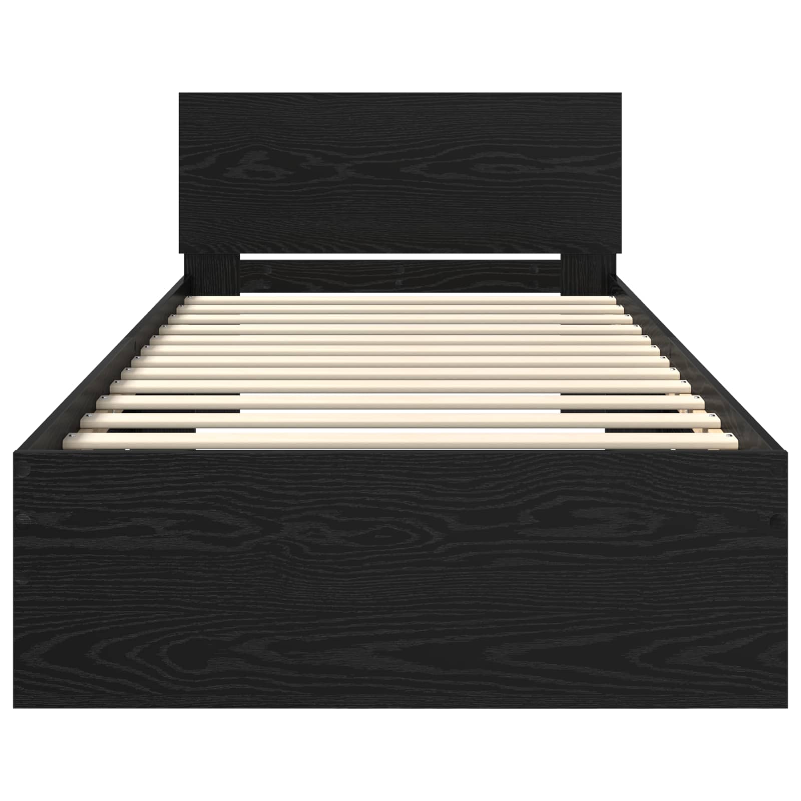 Bed Frame met LED Zwart eiken 80 x 200 cm Bewerkt hout