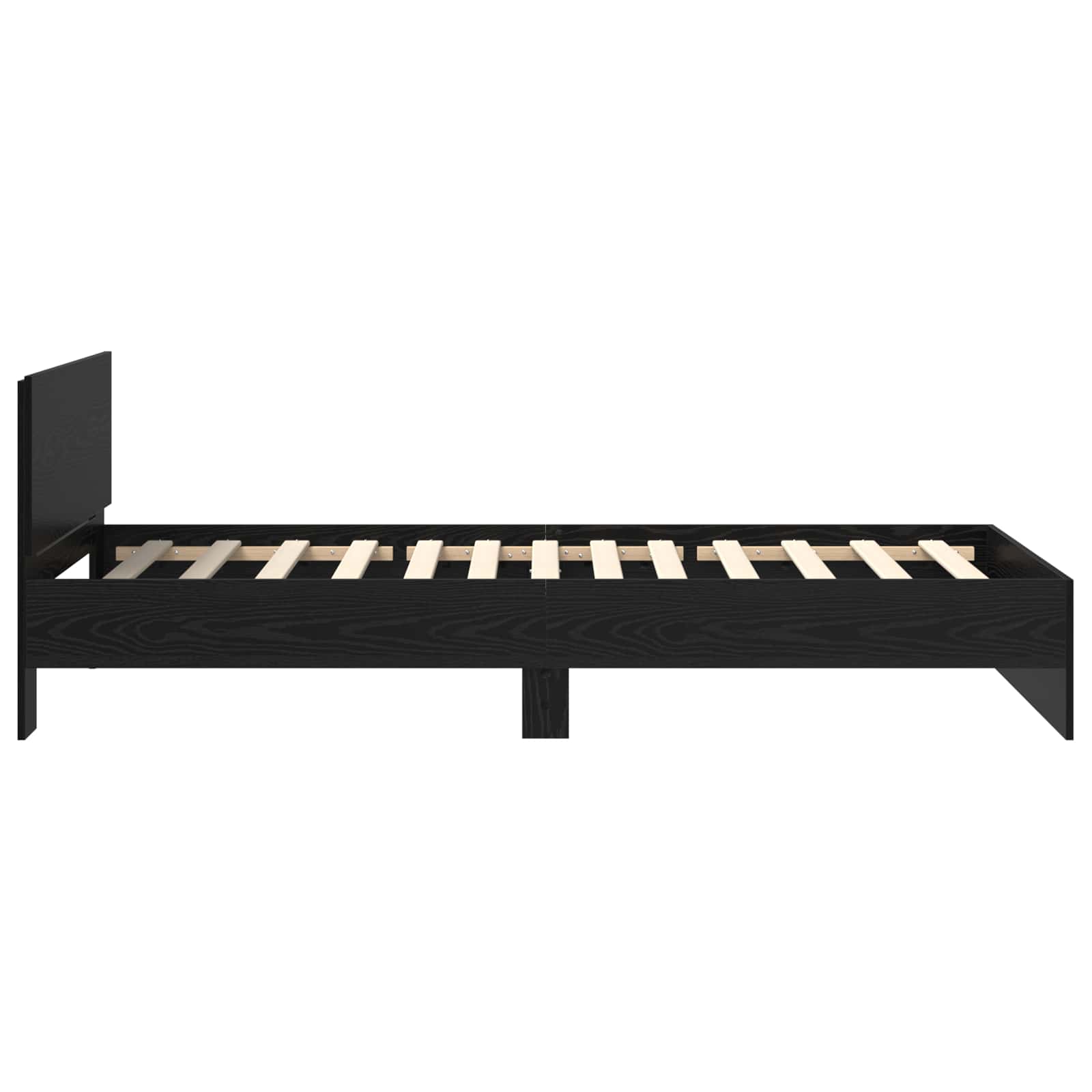 Bed Frame met LED Zwart eiken 80 x 200 cm Bewerkt hout