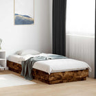 Bedframe 80x200 cm gerookt eiken met LED