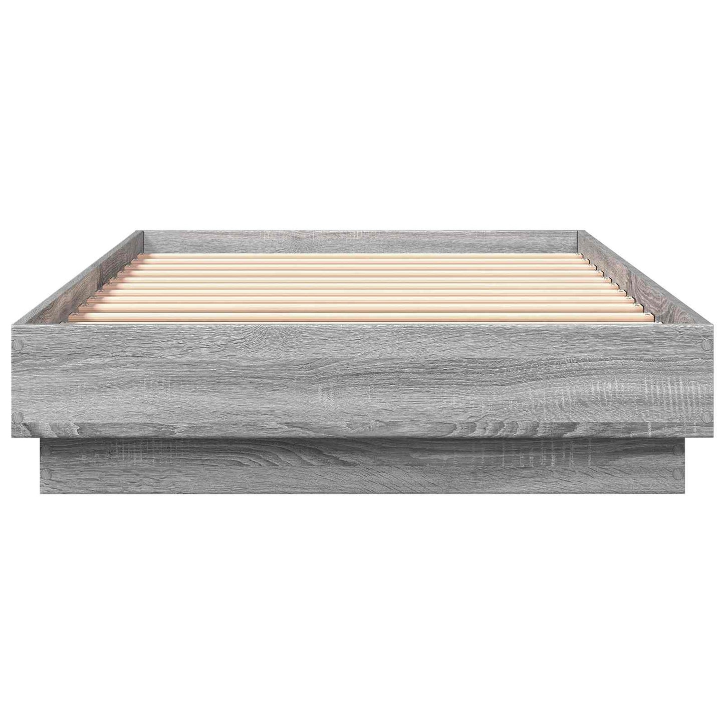 Bed Frame met LED Grijs Sonoma 80 x 200 cm Bewerkt hout