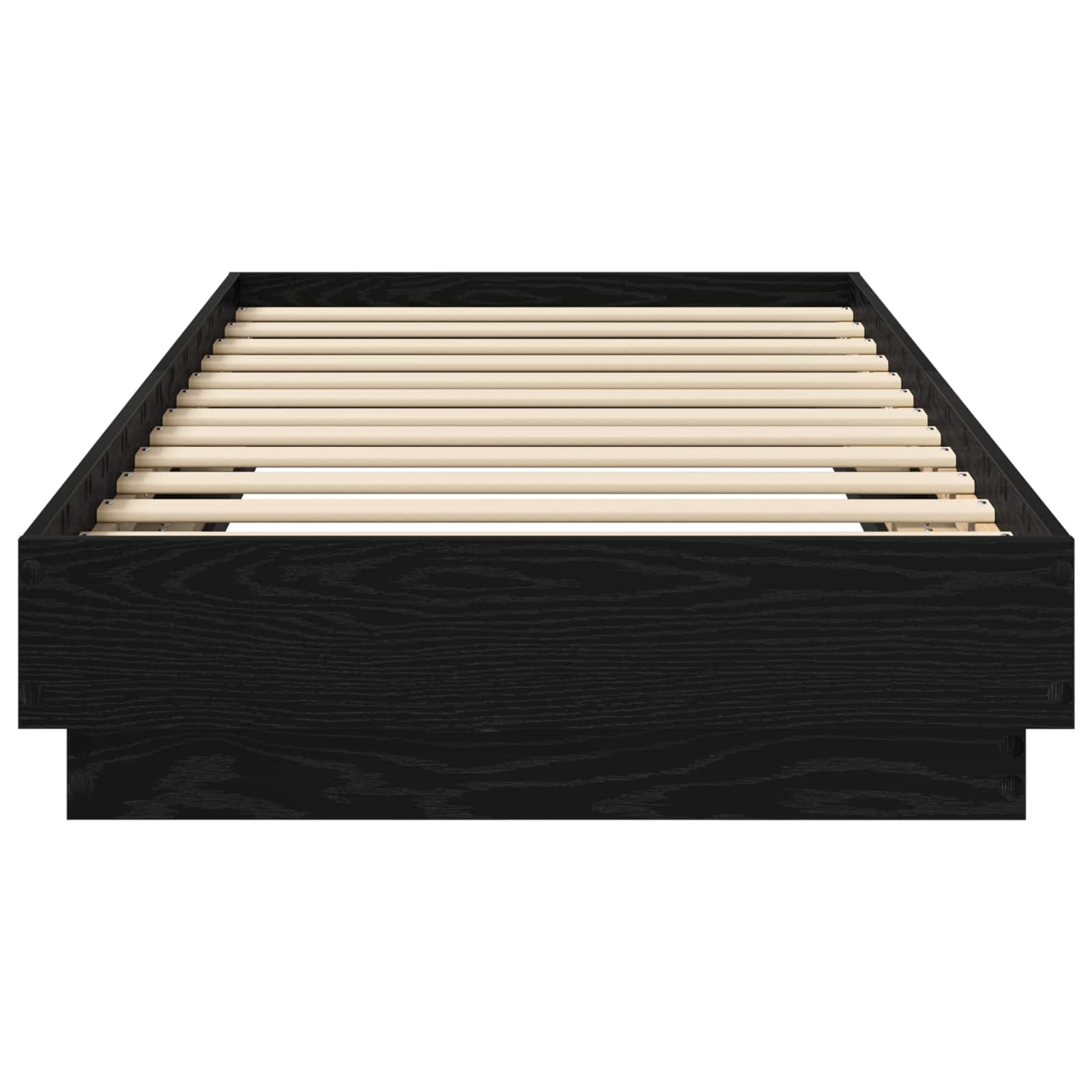 Bed Frame met LED Zwart eiken 80 x 200 cm Bewerkt hout