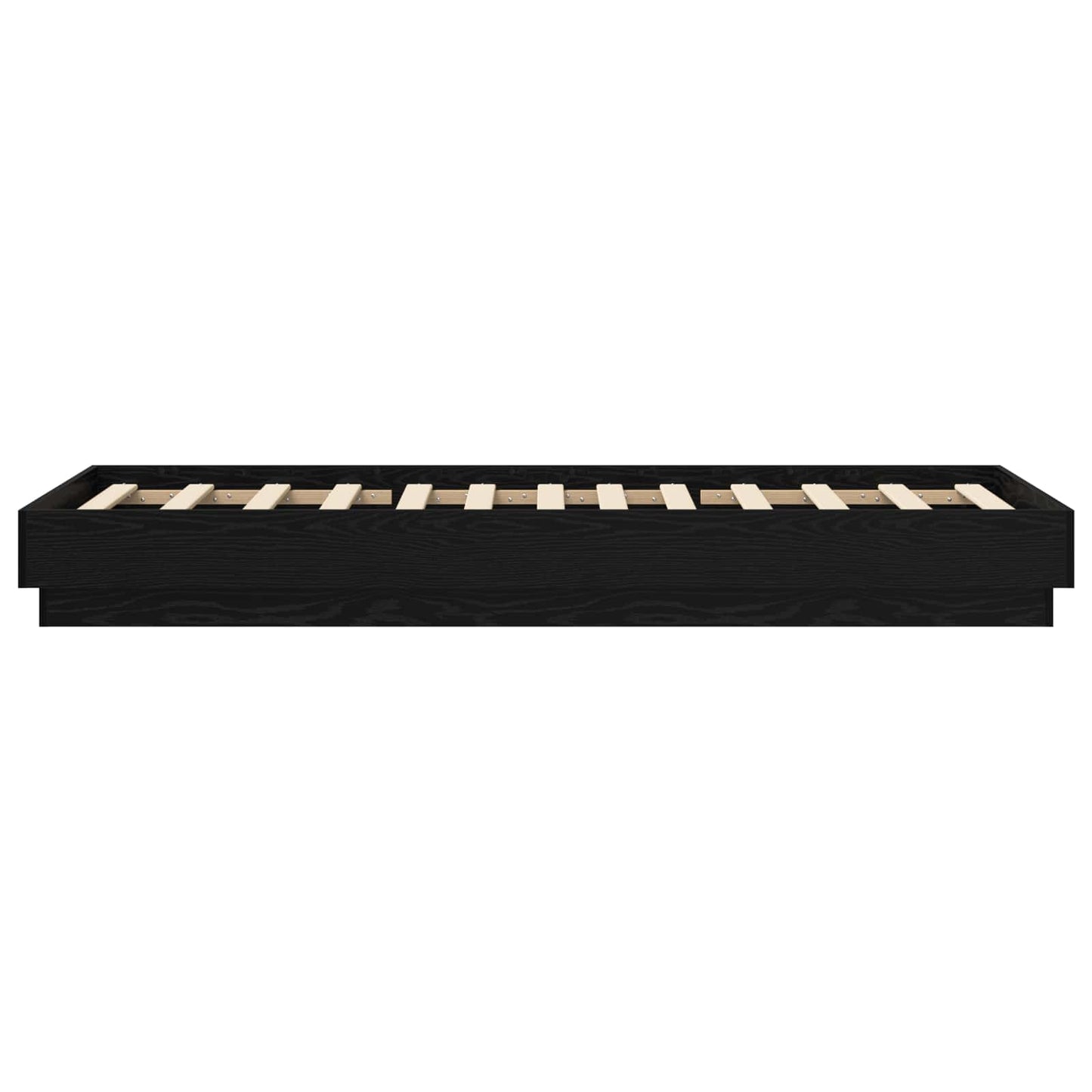 Bed Frame met LED Zwart eiken 80 x 200 cm Bewerkt hout