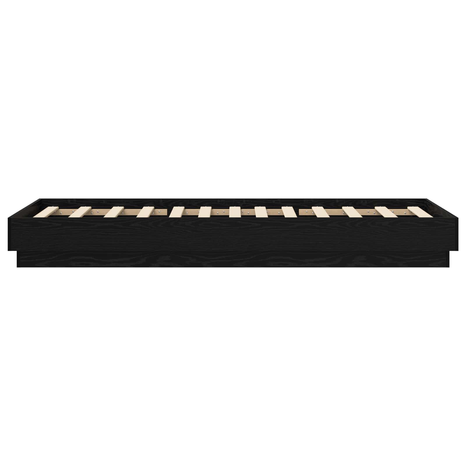 Bed Frame met LED Zwart eiken 80 x 200 cm Bewerkt hout