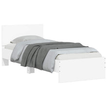 Bedframe met Hoofdeinde Wit 80 x 200 cm Geconstrueerd hout