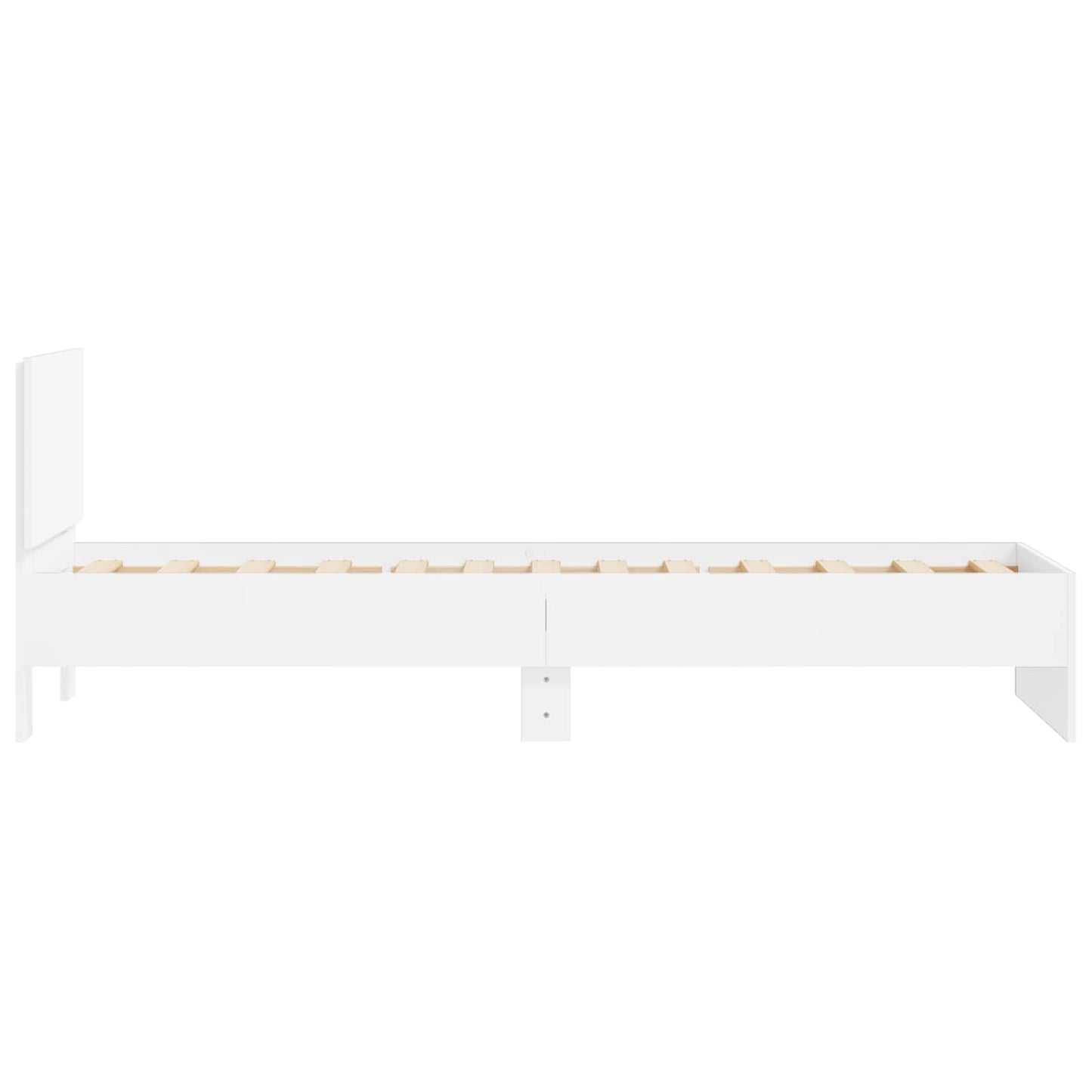 Bedframe met Hoofdeinde Wit 80 x 200 cm Geconstrueerd hout