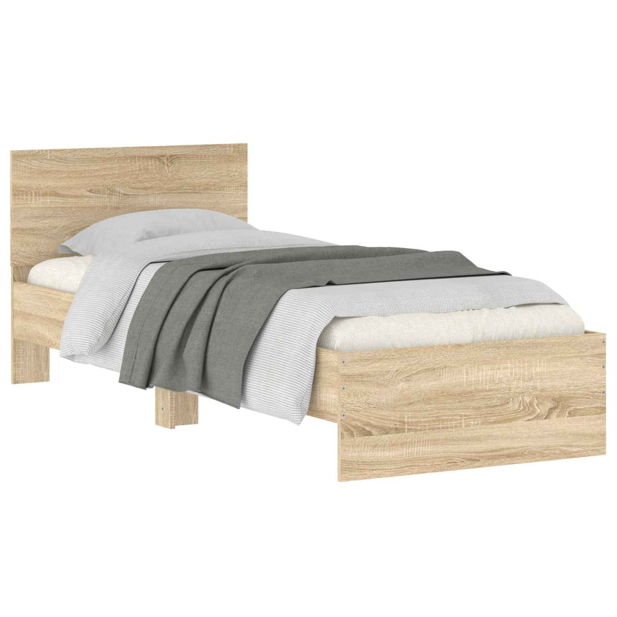 Bedframe met Hoofdeinde Sonoma Eiken 80 x 200 cm