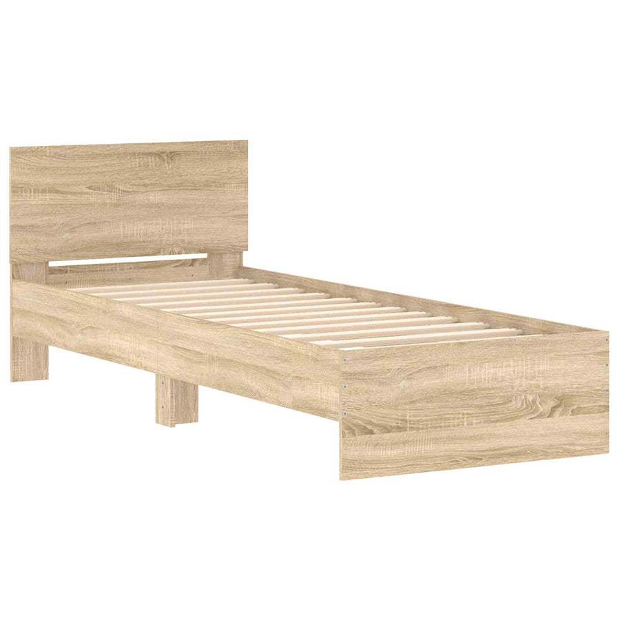 Bedframe met Hoofdeinde Sonoma Eiken 80 x 200 cm