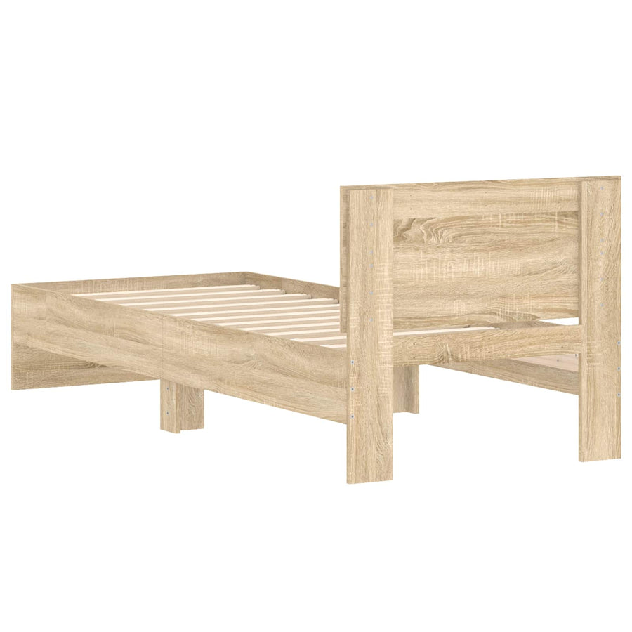 Bedframe met Hoofdeinde Sonoma Eiken 80 x 200 cm