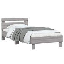 Bedframe met Hoofdeinde Grijs Sonoma 80 x 200 cm Bewerkt hout
