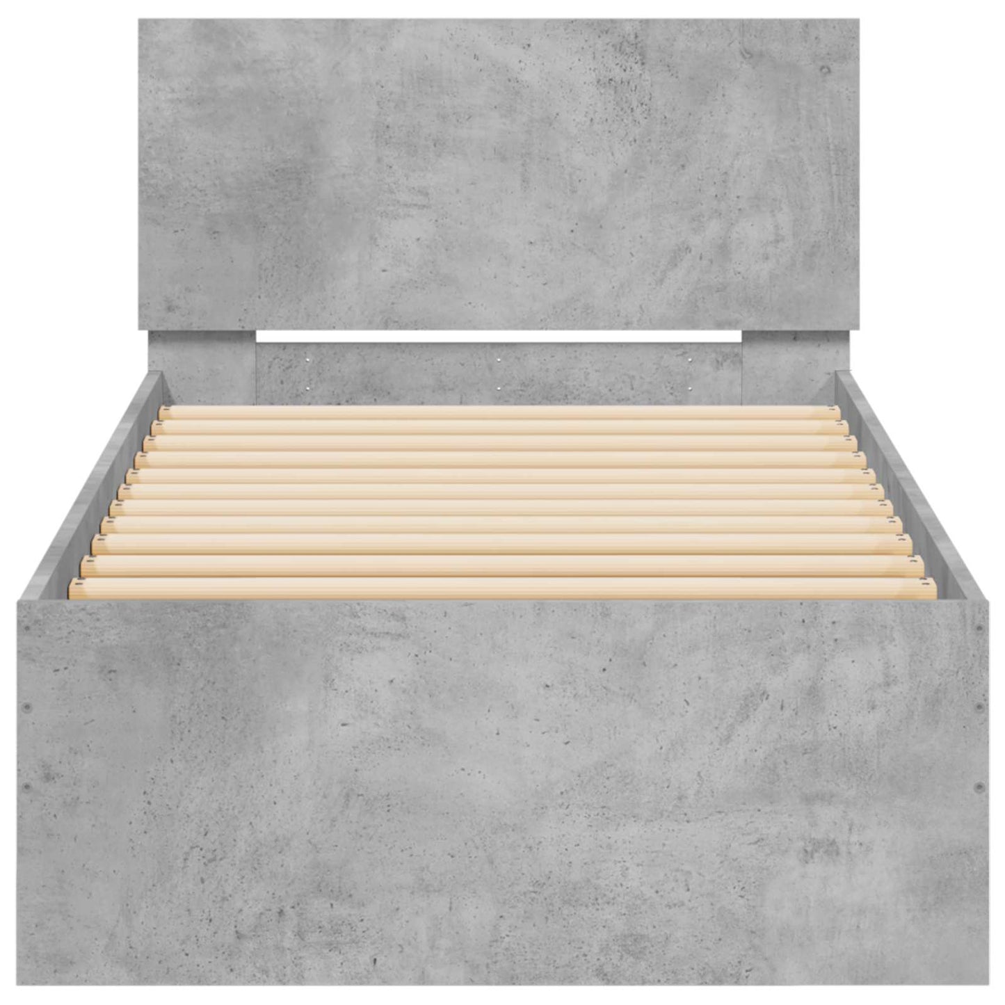 Bedframe met Hoofdeinde Betongrijs 80 x 200 cm