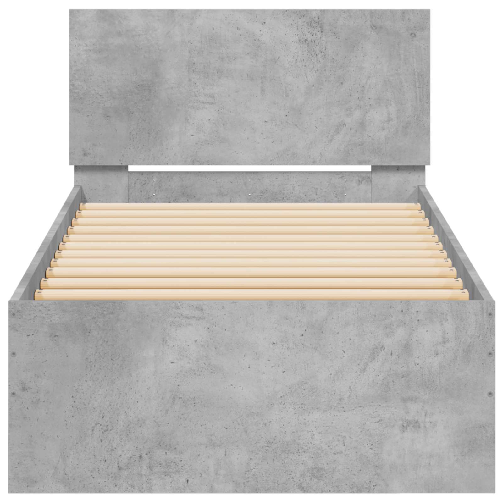 Bedframe met Hoofdeinde Betongrijs 80 x 200 cm
