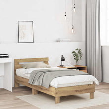 Bedframe met Hoofdeinde Artisanaal eiken 80 x 200 cm