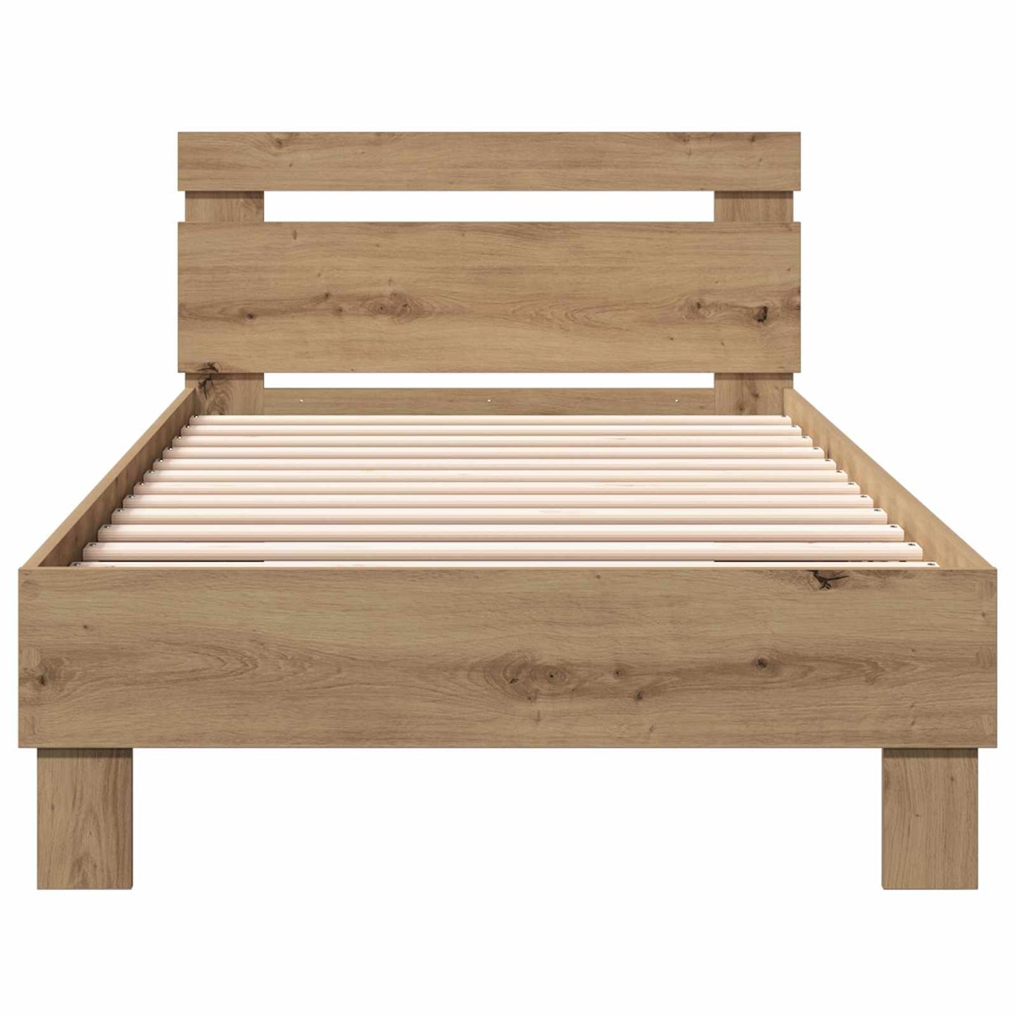 Bedframe met Hoofdeinde Artisanaal eiken 80 x 200 cm