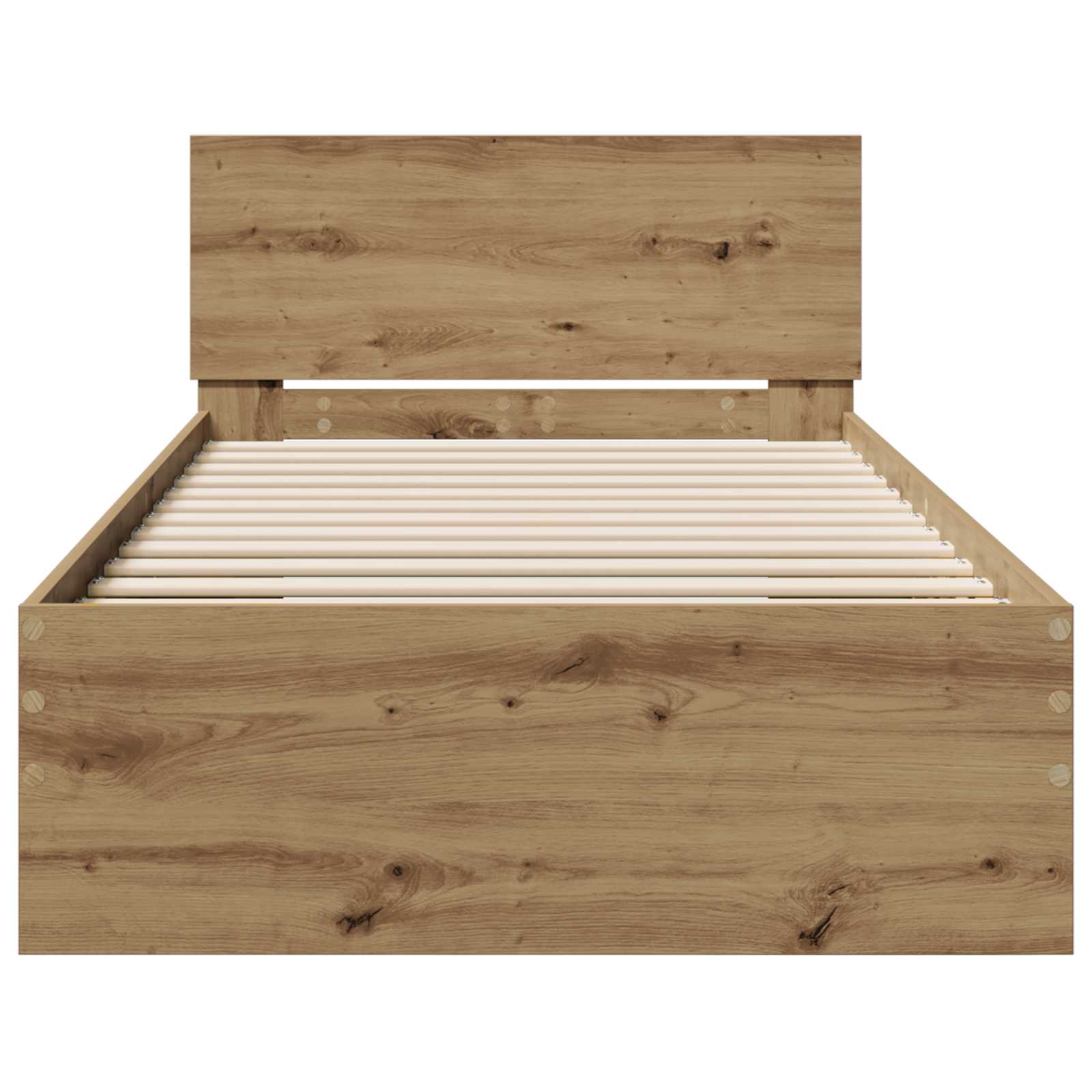 Bedframe met Hoofdeinde Artisanaal eiken 80 x 200 cm