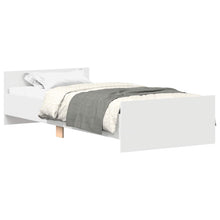 Bedframe met Hoofdeinde Wit 80 x 200 cm Bewerkt hout