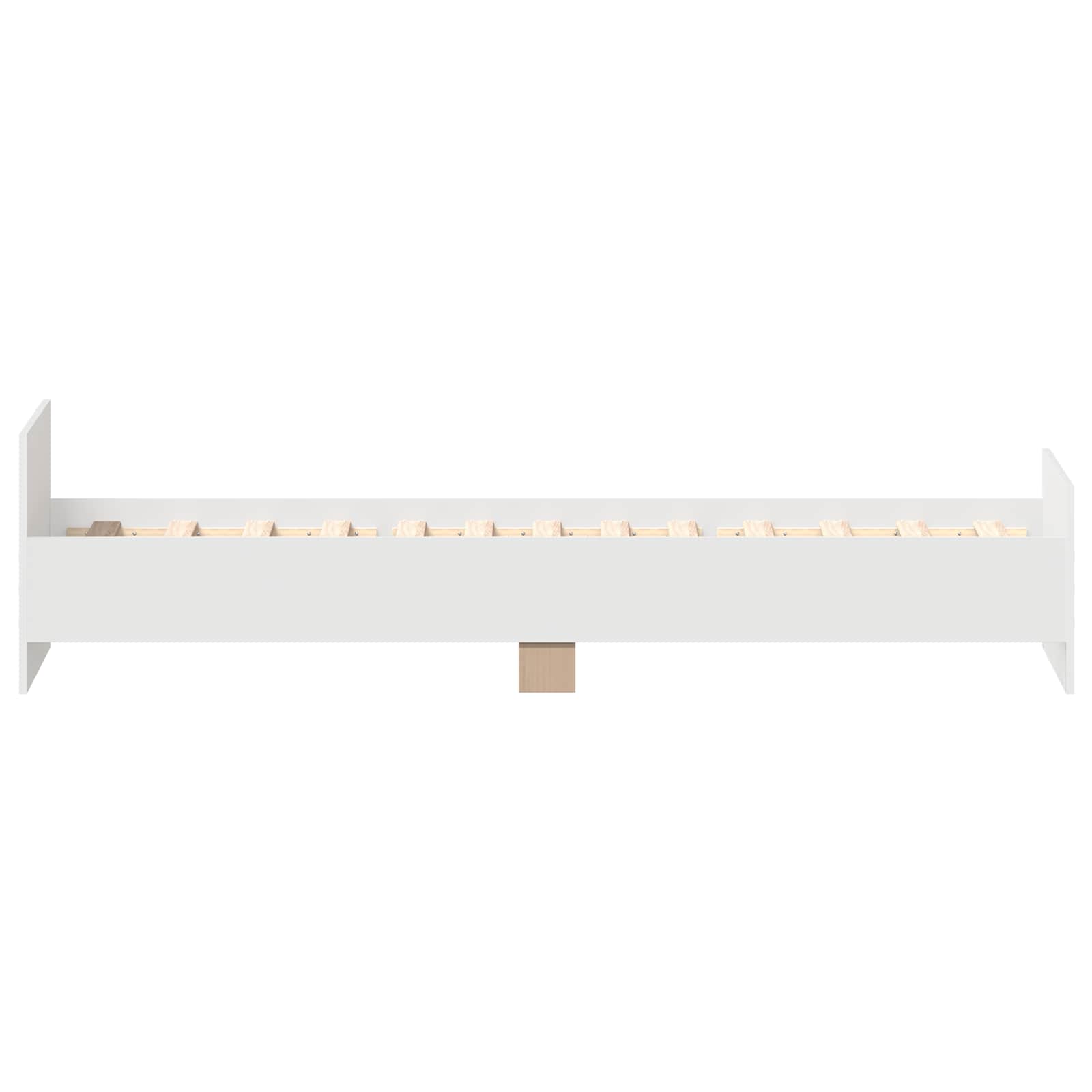 Bedframe met Hoofdeinde Wit 80 x 200 cm Bewerkt hout
