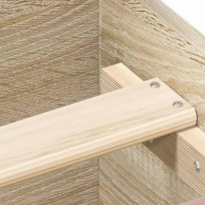 Bedframe met Hoofdeinde Sonoma Eiken 80 x 200 cm Bewerkt hout
