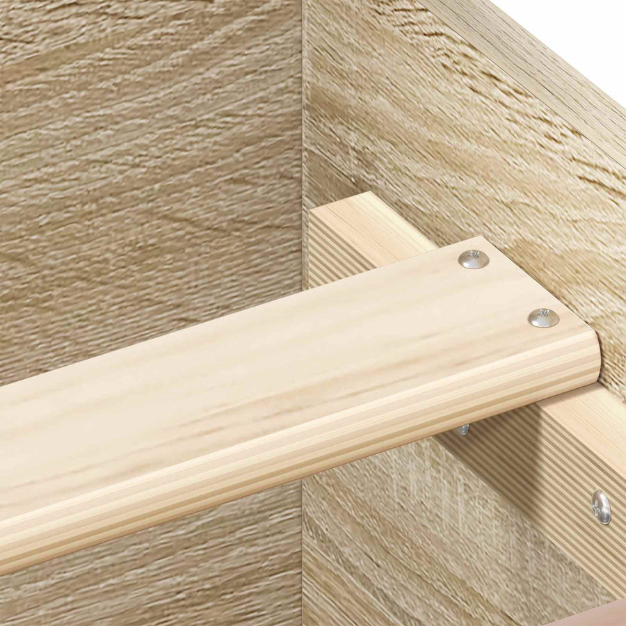 Bedframe met Hoofdeinde Sonoma Eiken 80 x 200 cm Bewerkt hout